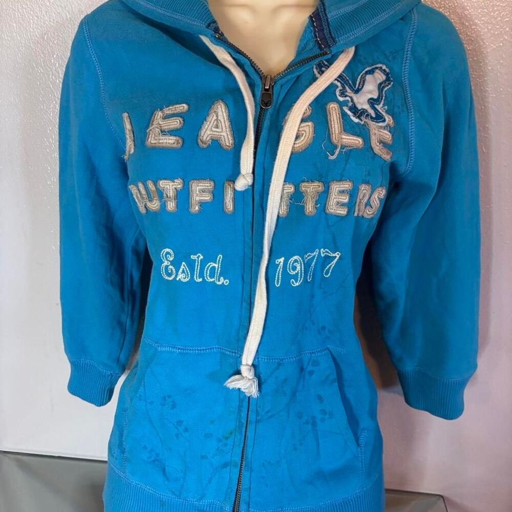 Vintage Y2K American Eagle Outfitters Eagle Fleece zip-up hoodie